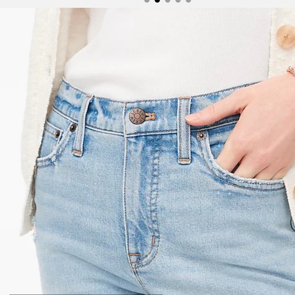 NEW! J.Crew 9” Mid Rise Skinny Jeans in All Day Stretch, Seaside Blue Wash - Picture 5 of 7